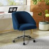 Joah Mid Century Modern Boucle Ergonomic Swivel and Height-adjustable Task Office Chair | ARTFUL LIVING DESIGN - 3 of 4