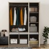 LOVMOR 6-Doors Wooden Wardrobe Storage with a Hanging Rail & 2 Shelves for Bedroom, Home Room - 3 of 4