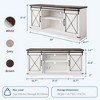 Farmhouse TV Stand for TV up to 65 Inches and Entertainment Center with Sliding Barn Doors, TV Media Console Table with Storage Cabinet - 2 of 4
