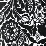 black white floral
