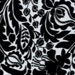 black white floral