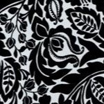 black white floral