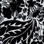 black white floral