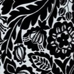 black white floral