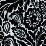 black white floral