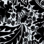 black white floral