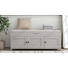 NicBex Shoe Rack Bench Shoe Storage Organizer Shutter-shaped Doors Removable Cushion Hidden Storage Space for Entryway Bedroom - 2 of 4