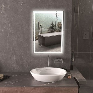 Angel Sar LED Bathroom Vanity Mirror 32x24 Inch, Smart Touch Dimmable Mirror with 3 Color Lighting, IP44 Waterproof Makeup Mirror - 1 of 4