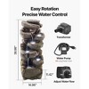 VEVOR Outdoor Water Fountain, 38.98 in Height Fountain and Waterfall,7-Tier Floor Standing Rock-Shaped Cascading Fountains with Light and Pump,Brown - 4 of 4