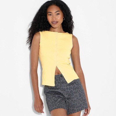 Women's Button-Front Tank Top - Wild Fable™
