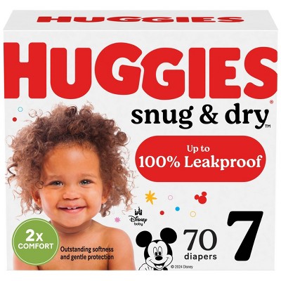 Huggies Snug & Dry Baby Disposable Diapers Huge Pack - Size 7 - 70ct