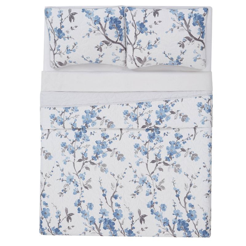 Kasumi Floral Quilt Set Blue/White - Cannon, 3 of 6