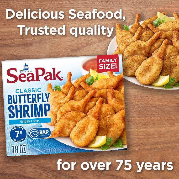 Sea Pak Butterfly Shrimp with Crispy Breading - Frozen - 18oz, 4 of 7