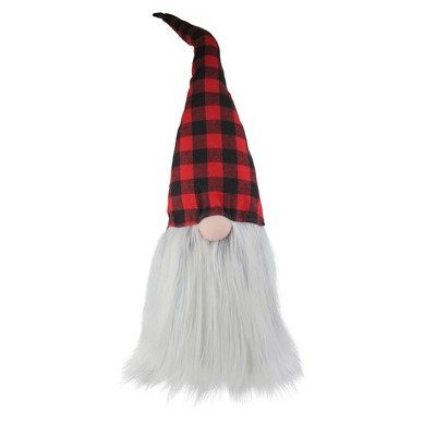 Northlight 28" Red and Black Buffalo Plaid Christmas Tabletop Gnome