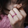 EVERLY JEWELRY | Sterling Silver 8-8.5mm Pink Cultured Freshwater Pearl 1 CT TGW African Amethyst and Pink Topaz Ring - 4 of 4