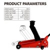 Syemin Lift Jacks Hydraulic trolley Low Profile and Steel Racing Floor Jack with Piston Quick Lift Pump, 3Ton Capacity, Red, 29.2"*16.34"*8.54" - 3 of 4