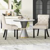 Tangkula Upholstered Dining Chairs Set of 4 w/ Rubber Wood Legs Padded Seat Nailhead Trim - 3 of 4