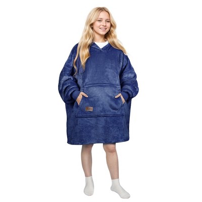 Catalonia Oversized Blanket Hoodie Sweatshirt for Kid Girl Boy, Fleece Wearable Blanket Hoodie Pullover for 7-16yr Teen Youth Kid, Cozy Gift