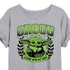 Women's - Star Wars - The Mandalorian Grogu Collegiate Oversized Graphic T-Shirt - 2 of 4