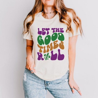 Simply Sage Market Let The Good Times Roll Mardi Gras Short Sleeve Tee