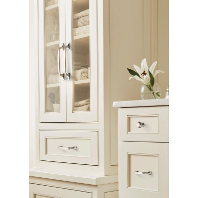 Satin Nickel 6-5/16 Inch Transitional Cabinet Pull