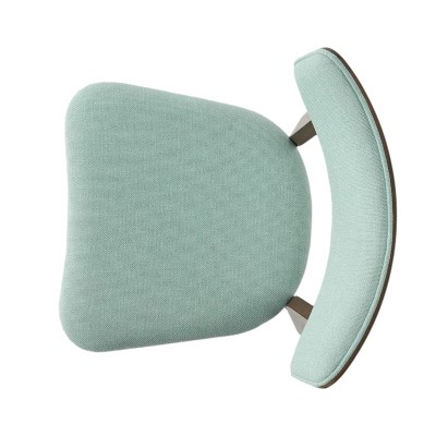 Mint Upholstered Side Chair with Natural Walnut Frame, Set of 2