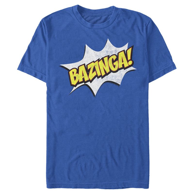 Men's The Big Bang Theory Bazinga Comic Strip Bubble T-Shirt, 1 of 5