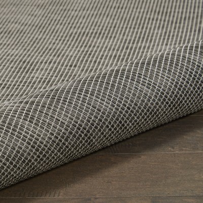 Charcoal Rectangular 7' x 10' Easy-Care Synthetic Area Rug