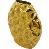 Aluminum Geometric Faceted Vase Gold - CosmoLiving by Cosmopolitan: Modern Style, Oval Shape, Indoor Use, 12.9" Tall - image 4 of 4