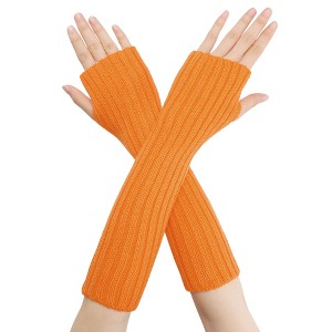 INSPIRE CHIC Acrylic Fingerless Elbow Length Arm Warmers 1 Pair - 1 of 4