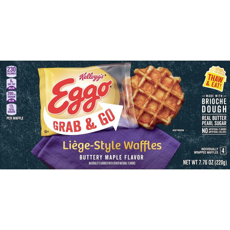 Eggo Maple Liege Grab &#38; Go Frozen Waffle - 7.76oz/4ct, 3 of 9