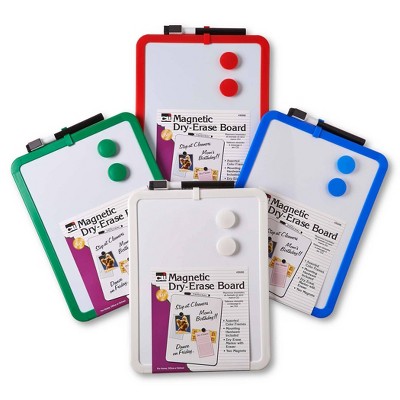 4pk 8.5" x 11" Framed Magnetic Dry Erase Boards - Charles Leonard