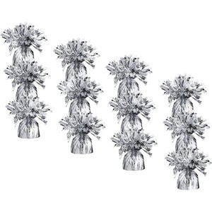 Silver Balloon Weights – 12-Pack Metallic Foil, 4.8" Heavy Weights for Helium Balloons, Perfect for Parties, Birthdays & Weddings. - 1 of 4
