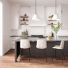 TOV Furniture Evora Velvet Counter Stool - Set of 2 Grey 20.3"W x 18.1"D x 37.4"H - 2 of 4