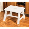 HomeRoots 10" White Manufactured Wood Backless Bar Chair - 2 of 4
