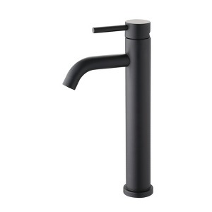 Gulches Modern Tall Bathroom Faucet, Single Handle, A Grade 304 Stainless Steel, One Hole Lavatory Sink Faucet - 1 of 4