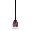 Toltec Lighting Any 1 - Light Pendant in  Matte Black with 5" Silver Fire Shade - 2 of 2