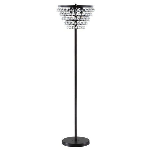 60 Jemma Crystal Metal Led Floor Lamp Bronze Includes Energy