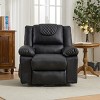 Heated Massage Power Lift Recliner Chair for Seniors,39"W PU Remote Control Sofa with Side Pockets for Living Room-Baofuwish - 3 of 4