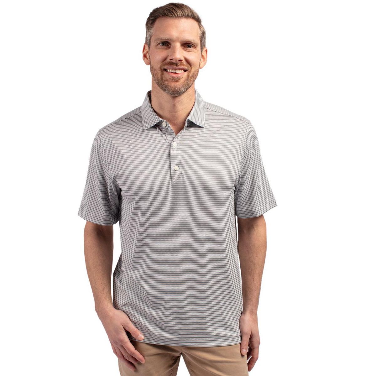 Cutter & Buck Forge Eco Double Stripe Stretch Recycled Mens Polo - thumbnail 7