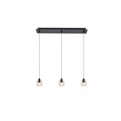 Elegant Lighting Eren 3 lights Black pendant