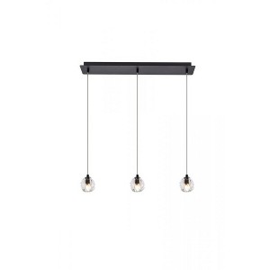 Elegant Lighting Eren 3 lights Black pendant - 1 of 4