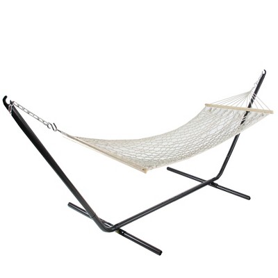 Northlight 78" x 31" Natural Macrame Hammock with Bars