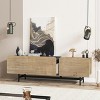 Atelier Mobili Entertainment Center - Modern 72 inch Media Console Solid Engineered Wood TV Stand for 75 Inch TV Cable Management Metal Legs TV Stand - 3 of 4