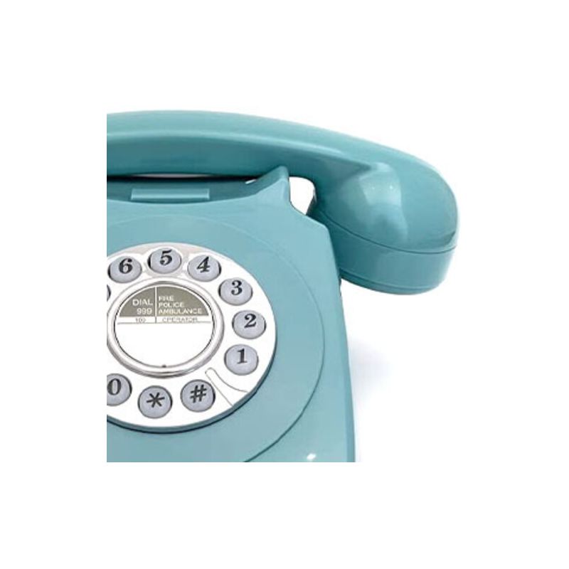 GPO Retro GPO746DPBBL 746 Desktop Push Button Telephone - Blue, 4 of 7