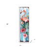 HomeRoots 36" Pink And Blue Tropical Floral Solid Wood Flamingo Porch Sign - 3 of 4