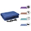 Fleming Supply Heated Car Blanket- 12V Electric Fleece Travel Throw for Cars, Trucks, RVs & Emergency Kits - 59" x 43", Navy - 3 of 4