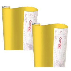 Con-Tact® Brand Creative Covering™ Adhesive Covering, Yellow, 18" x 16 ft, Pack of 2 - 1 of 3
