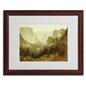 Trademark Fine Art -Thomas Hill 'Hunting In Yosemite 1890' Matted Framed Art - 1 of 4
