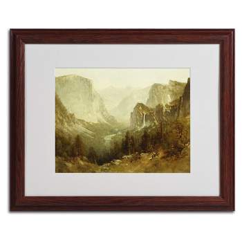 Trademark Fine Art -Thomas Hill 'Hunting In Yosemite 1890' Matted Framed Art